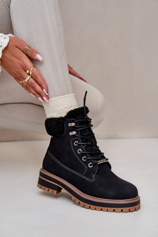 Botas femininas isoladas na cor preta Big Star OO274A287
