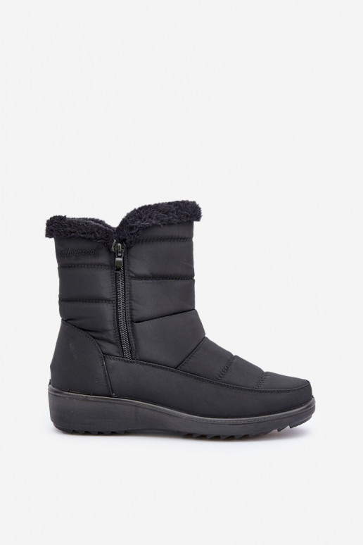 Botas de neve femininas com pelo na cor preta Fiorittia