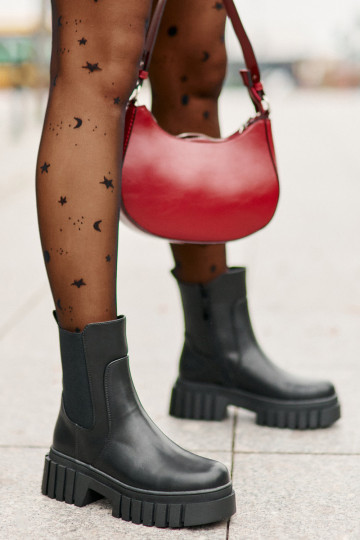 Botins pretos elegantes S.Barski HY42-975