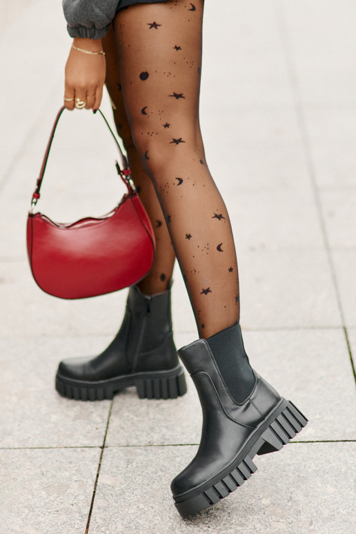 Botins pretos elegantes S.Barski HY42-975