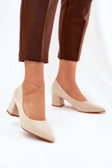 Sapatos femininos com bicos pontudos e saltos em areia Merinette