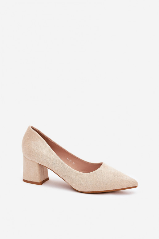 Sapatos femininos com bicos pontudos e saltos em areia Merinette