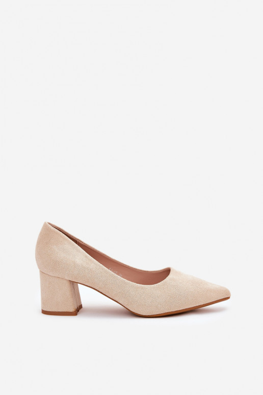 Sapatos femininos com bicos pontudos e saltos em areia Merinette