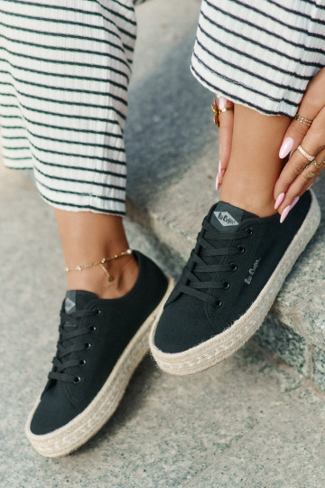 sapatos casuais pretos Lee Cooper LCIN-25-44-3216