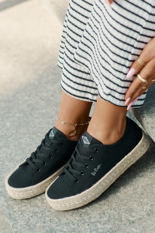 sapatos casuais pretos Lee Cooper LCIN-25-44-3216