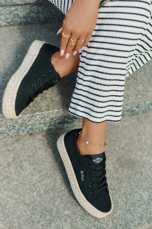 sapatos casuais pretos Lee Cooper LCIN-25-44-3216