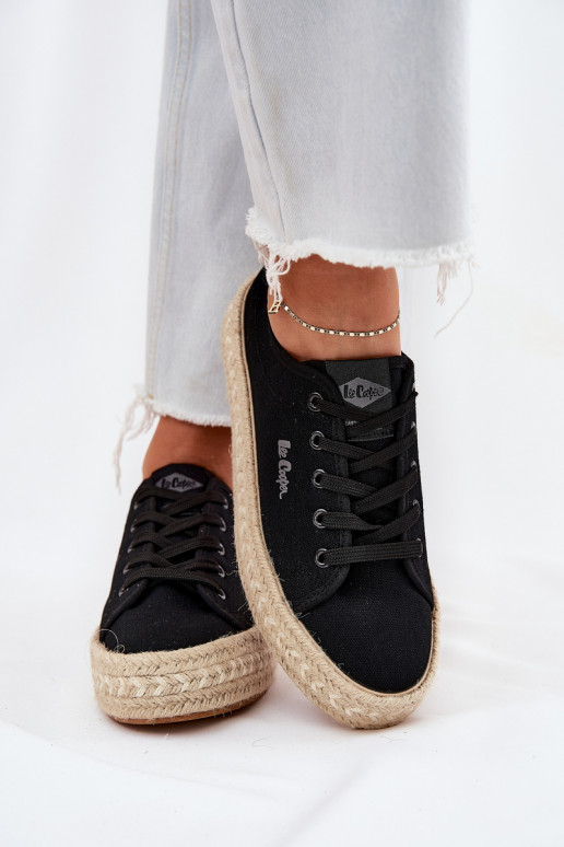 sapatos casuais pretos Lee Cooper LCIN-25-44-3216