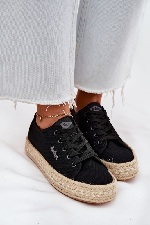 sapatos casuais pretos Lee Cooper LCIN-25-44-3216