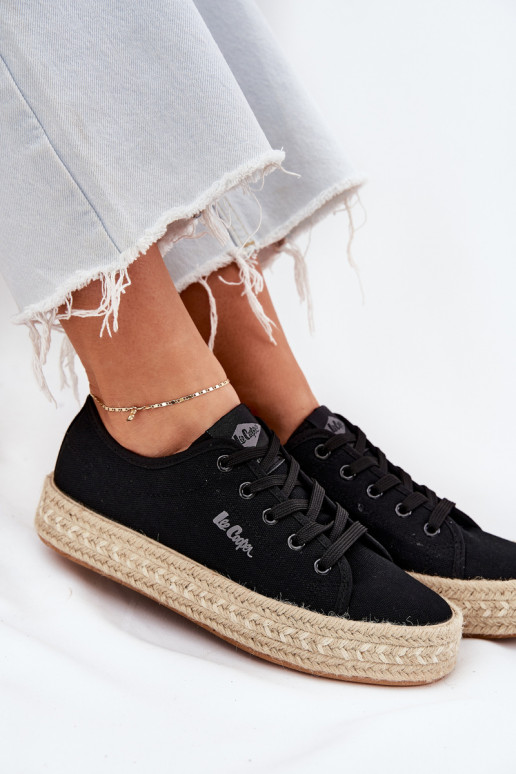 sapatos casuais pretos Lee Cooper LCIN-25-44-3216