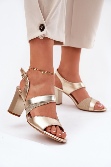 sandálias femininas de salto alto douradas Sergio Leone SK866 2