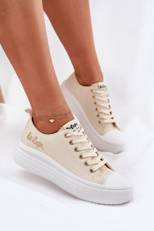 Sapatos casuais em plataforma em areia Lee Cooper LCIN-24-44-2464L