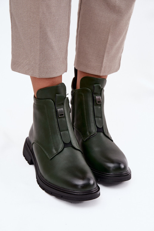 aquecimento Botas femininas Casal o castelo Com decorações Detalem cor cáqui Roselle