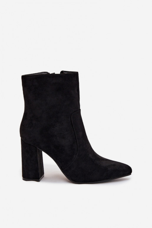 aquecimento Botas femininasde camurça ecológicau cor preta Pralina