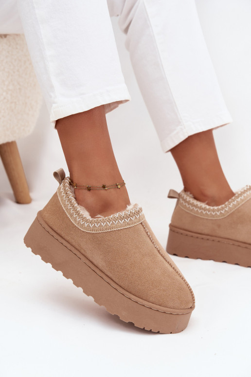 Botas de neve Mulheres baixasHaftem com uma plataforma bege Taliah