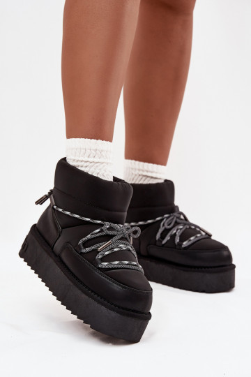 Botas de neve pretas com plataforma D.Franklin DFSH371015 2