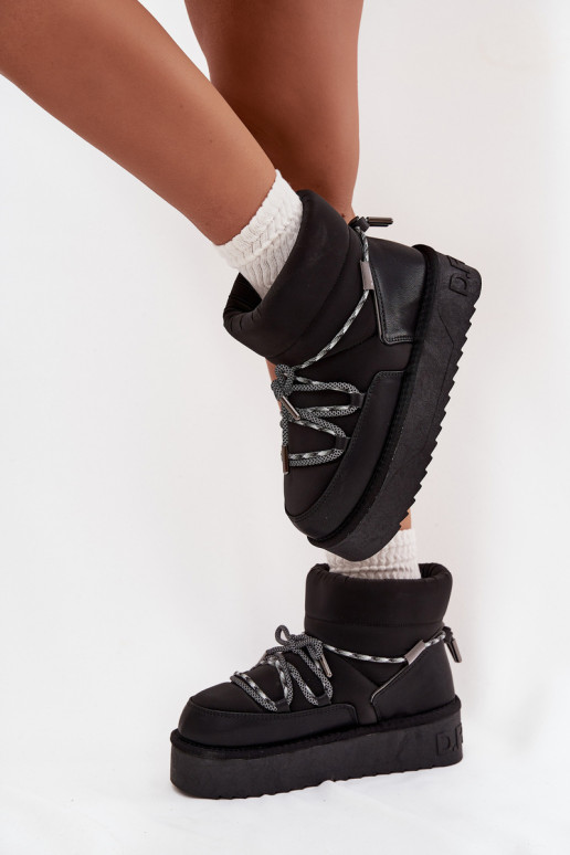 Botas de neve pretas com plataforma D.Franklin DFSH371015