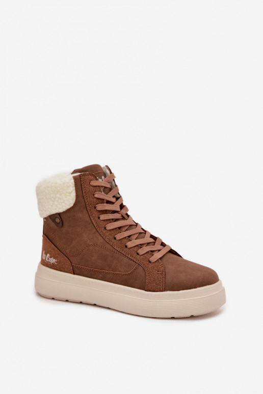 Botas de inverno marrons para mulheres com isolamento Lee Cooper LCJ-25-01-3735