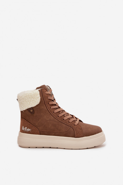 Botas de inverno marrons para mulheres com isolamento Lee Cooper LCJ-25-01-3735