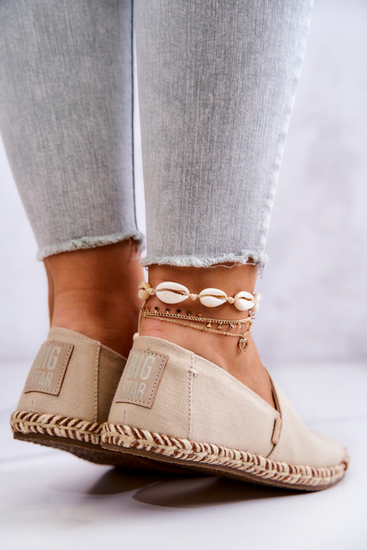 Espadrilhas bege de slip-on Big Star JJ274899