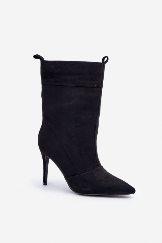Botins com saltos finos em preto Ellinore