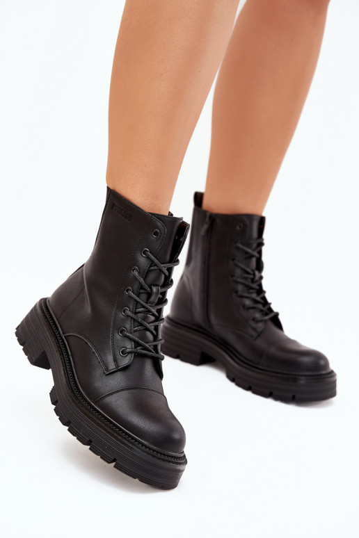 Botins de trabalho femininos isolados Big Star OO274140 na cor preta