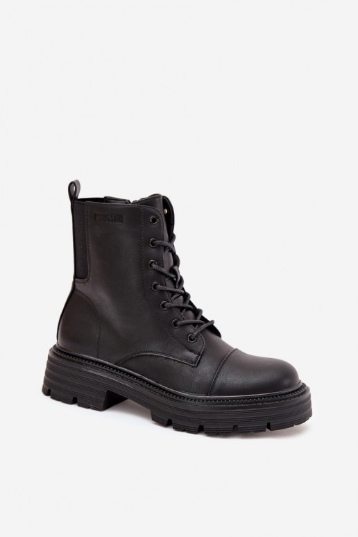 Botins de trabalho femininos isolados Big Star OO274140 na cor preta