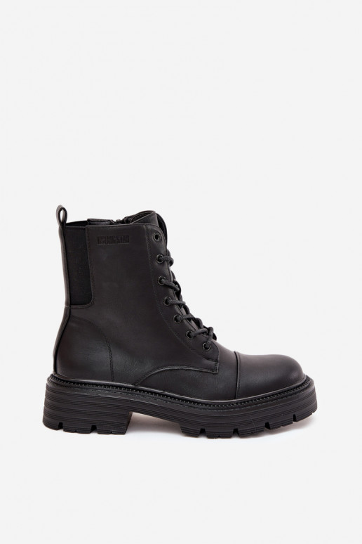 Botins de trabalho femininos isolados Big Star OO274140 na cor preta