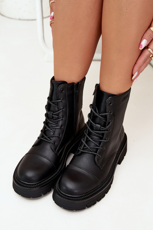 Botins de trabalho femininos isolados Big Star OO274140 na cor preta