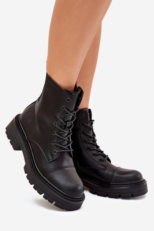 Botins de trabalho femininos isolados Big Star OO274140 na cor preta