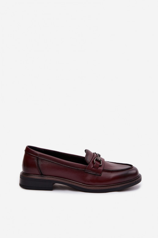 Mocassins femininos em couro bordô Vinceza 39983
