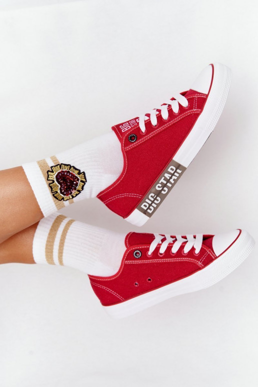 Sapatos femininos BIG STAR HH274115 vermelhos