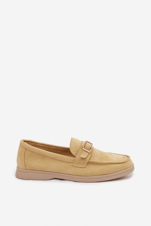 Mocassins amarelos femininos com fivelas Belinae