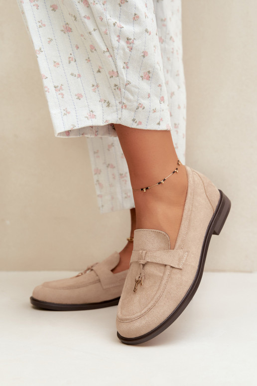 Mocassins de areia para mulheres em camurça sintética Raylie