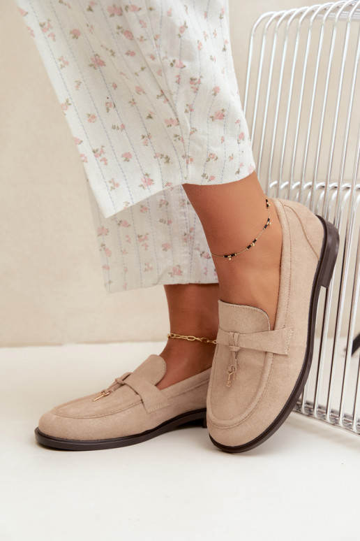 Mocassins de areia para mulheres em camurça sintética Raylie