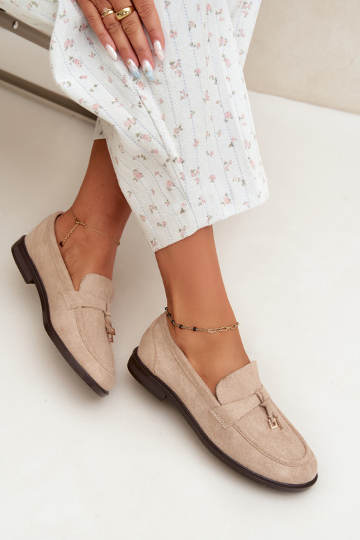 Mocassins de areia para mulheres em camurça sintética Raylie