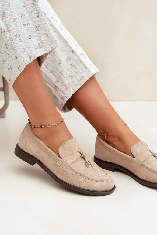 Mocassins de areia para mulheres em camurça sintética Raylie
