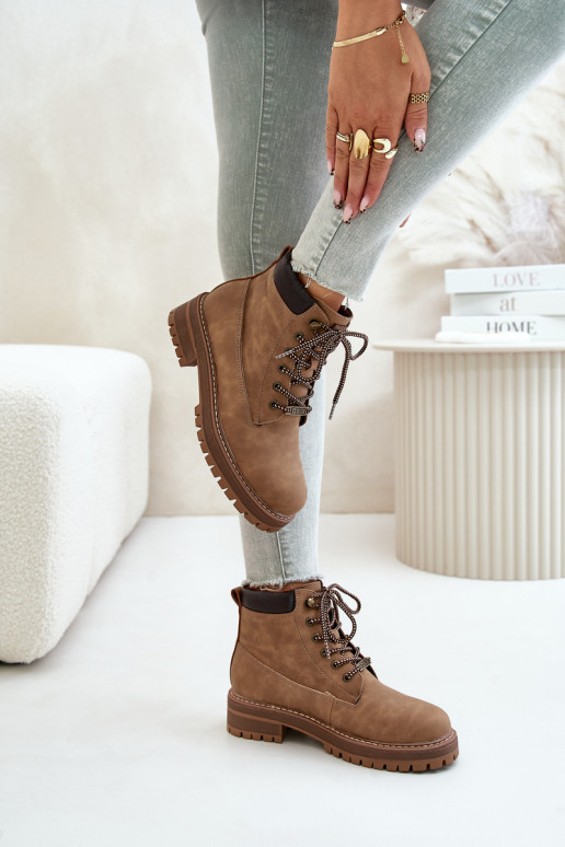 sapatos isolados femininos Big Star OO274A289 castanhos