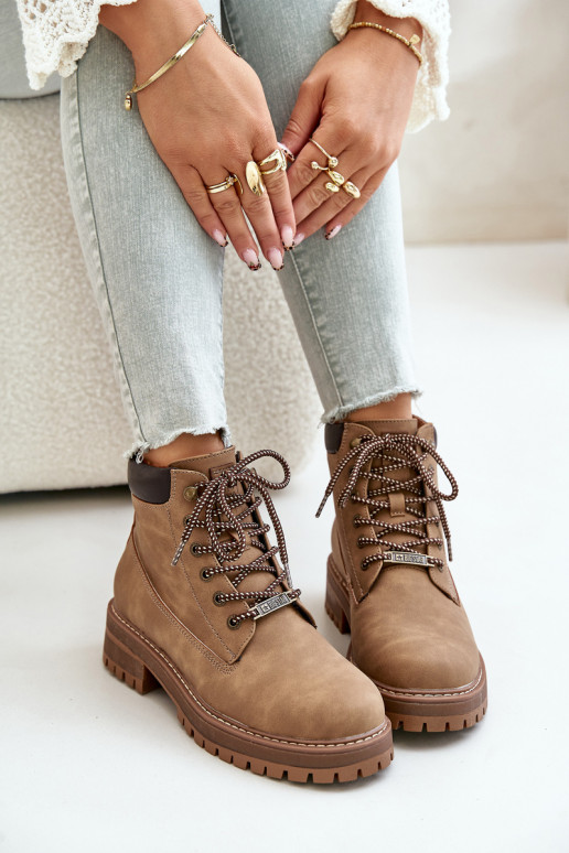 sapatos isolados femininos Big Star OO274A289 castanhos