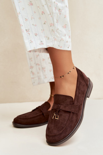 mocassins femininos em camurça sintética chocolate Raylie 2