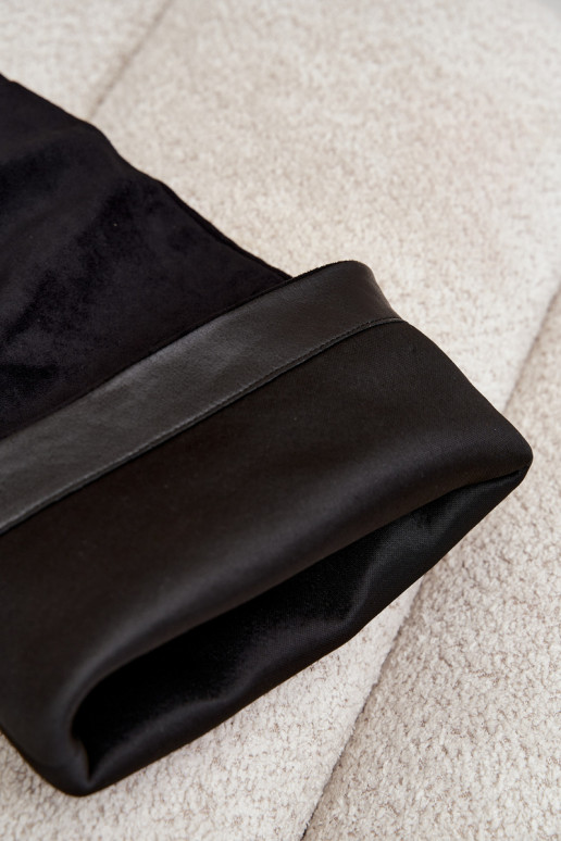 Botas pretas femininas até o joelho com saltos Anica
