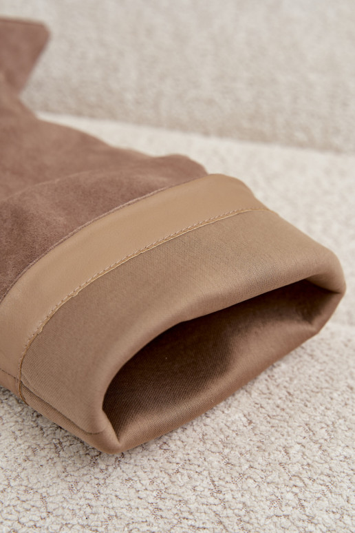 Botas altas khaki de slip-on com saltos e bico fino Blenia