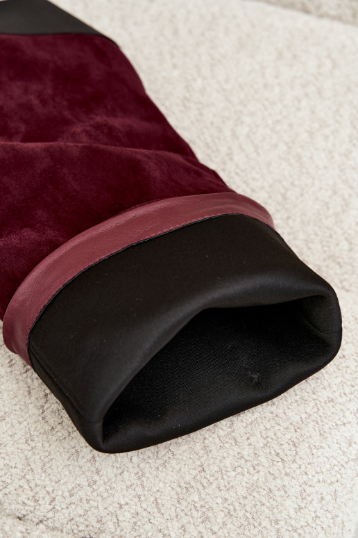 Botas altas bordeaux de slip-on com saltos e bico fino Blenia