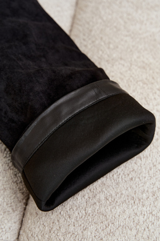 Botas altas pretas de slip-on com saltos e bico fino Blenia