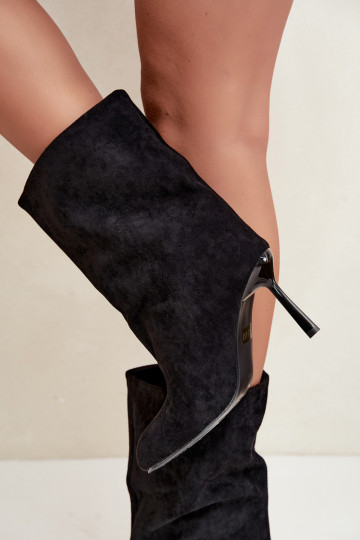 Botas com salto fino Typu Slouchy cor preta Penrose 2