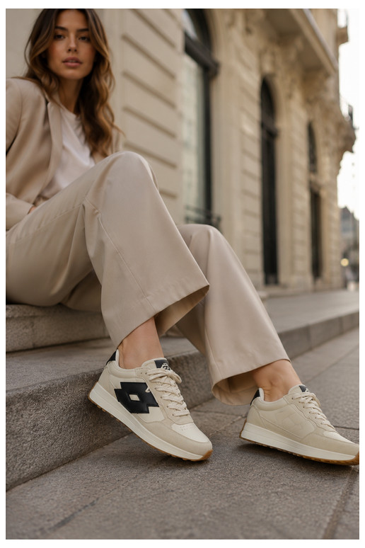 Ténis femininos LOTTO 2401930U CALENTO em branco suave