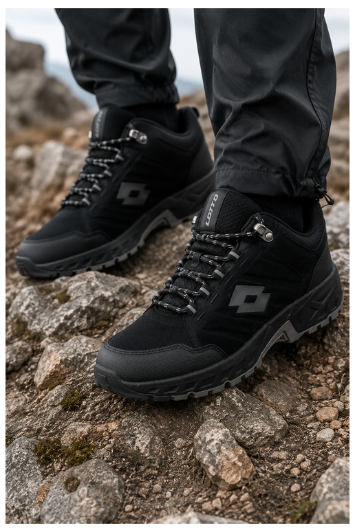 Calçado de caminhada masculino em preto LOTTO 2400290U KETCHAM