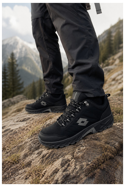Calçado de caminhada masculino em preto LOTTO 2400290U KETCHAM