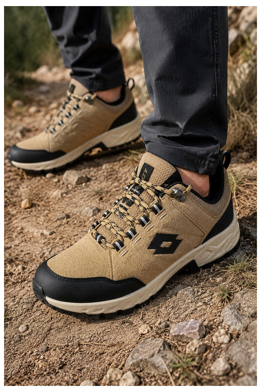 Calçado de caminhada masculino em castanho LOTTO 2400290U KETCHAM
