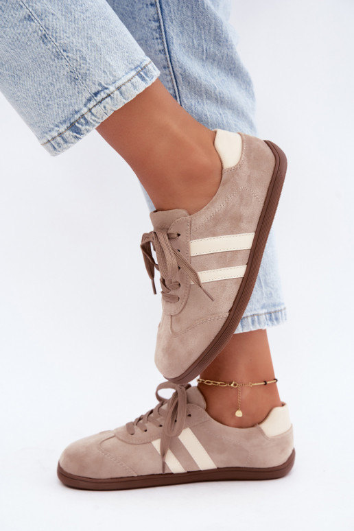 Ténis femininos de camurça cor areia Barefoot Kessy