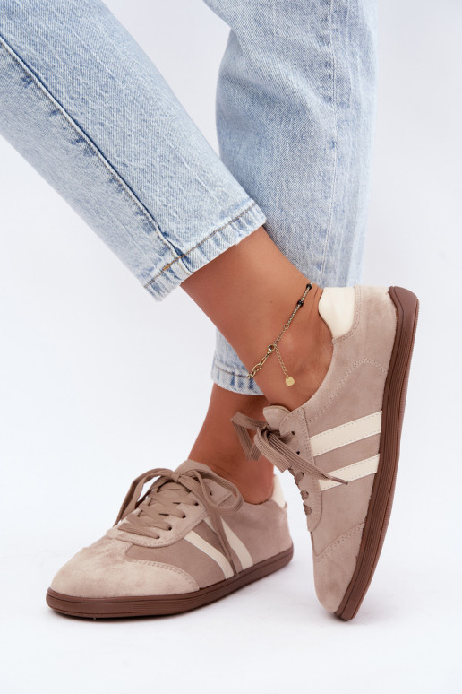 Ténis femininos de camurça cor areia Barefoot Kessy
